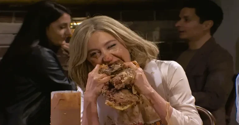 Heidi Gardner,Heidi Gardner Burger,SNL,Heidi Gardner snl,giant burger challenge